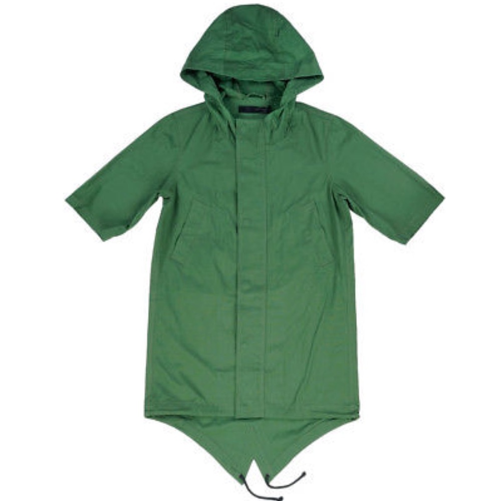 Black Scale Hooded Jacket Green